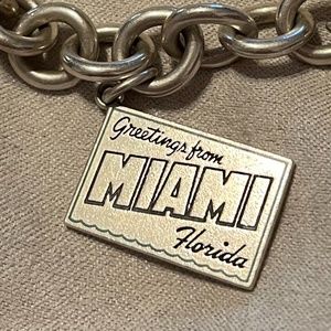Tiffany silver Miami post card charm